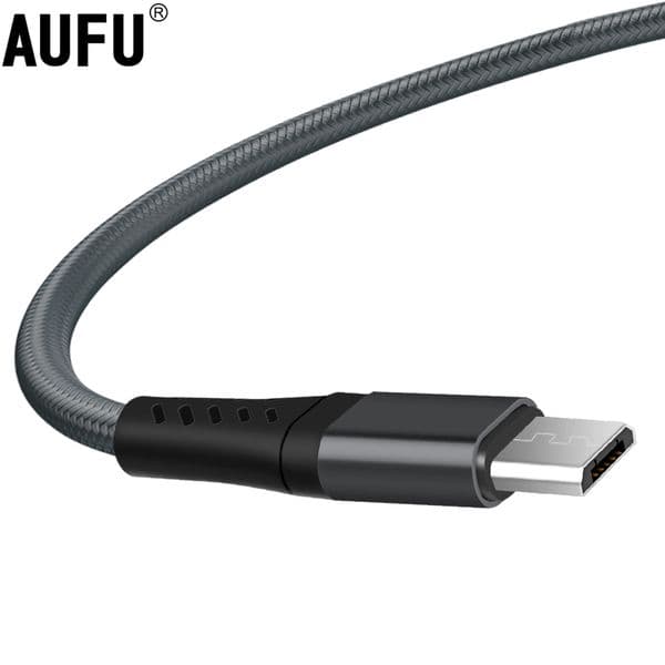 AUFU 1m/2m Braided Micro USB Cable Data Sync USB Charger Cable For Samsung S7 HTC LG Huawei Xiaomi Android Phone Charging Cables