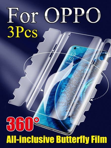 For OPPO Reno 9Pro+ 8Pro Butterfly Hydrogel Film Find X5Pro X3 X2 Pro Screen Protector Reno7Pro Reno6Pro 5Pro 4 3Pro Front Back