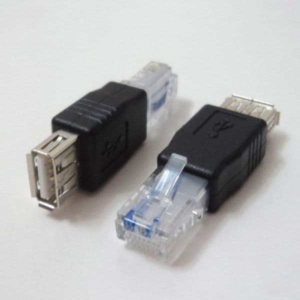 Wholesale 2Pcs PC USB to RJ45 Female A Laptop LAN Network Cable Ethernet Converter Transverter Plug RJ45 Connector Adapter