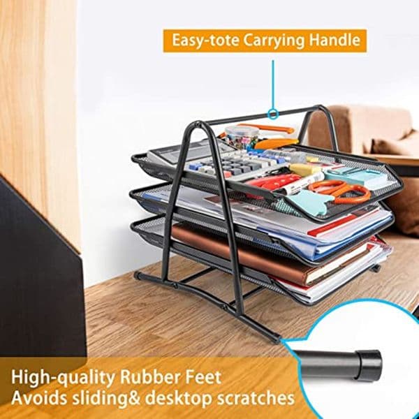 Desk Storage Shelf Office Desktop Organizer Magazine Book Holder Stationery Storage Document Tray Home Office School Supplies