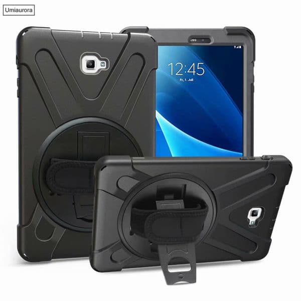 Amor Heavy Duty case For Samsung Galaxy Tab A 6 A6 10.1 P580 P585 S-Pen Tablet case Silicone +PC Back Cover Kick stand Case