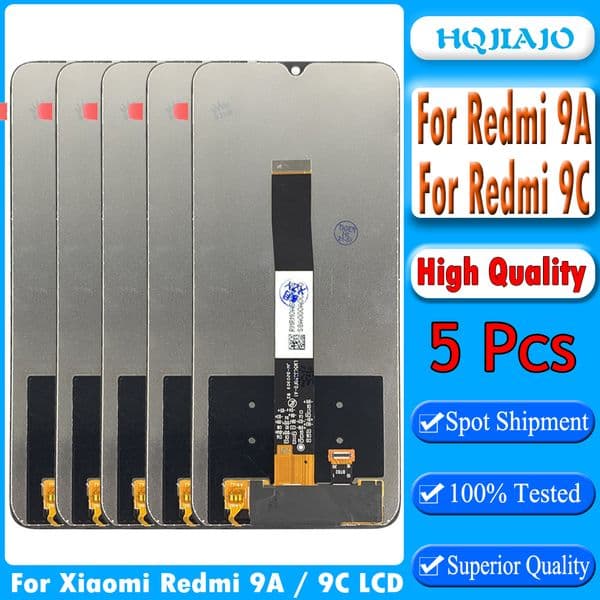 5pcs High Quality For Xiaomi Redmi 9A LCD M2006C3LG Display Touch Screen Digitizer Parts For Redmi 9C M2006C3MG Display Repair