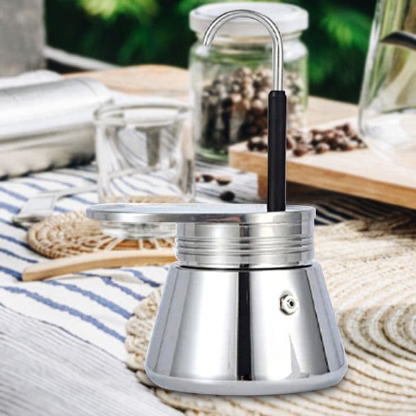 Single/Double Tube Italian Coffee Pot Easy To Operate & Quick Cleanup Pot Espresso Maker 1/2/4 Cups Italian Coffee Machine Maker