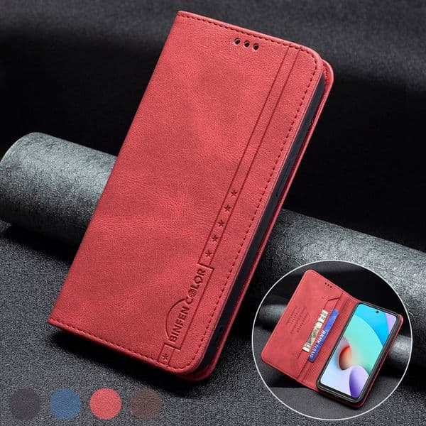 Leather Wallet Anti-theft Brush Case For Xiaomi Redmi 10 9 9A 9C 9T Note10/10S/10T/10 Pro Max/9 Pro Mi Poco X3 Nfc/F3/M3 10T 11T
