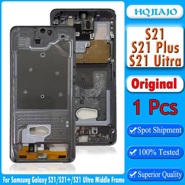 LCD Middle Frame Plate For Samsung Galaxy S21 G991 S21 Plus S21 Ultra G998 Housing Middle Bezel Chassis Replacement