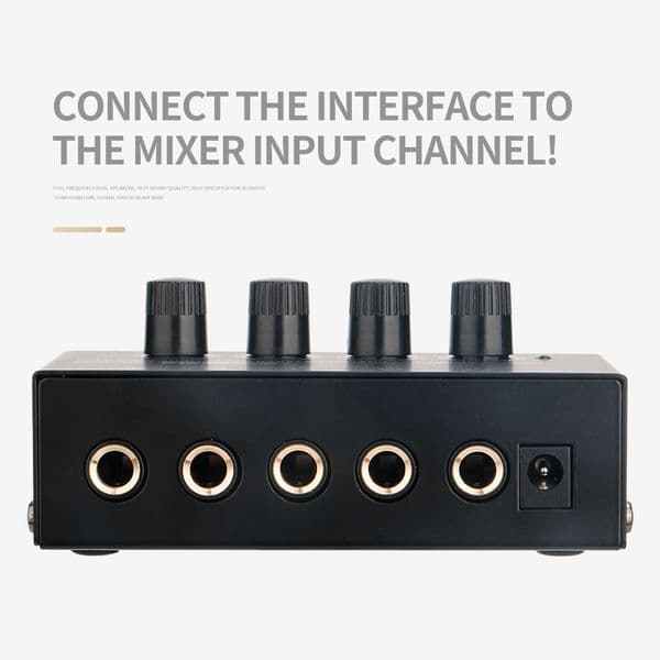 Mic 2U HA400 4 Channels Stereo Headphone Amplifier/Headphone distributor Ultra-Compact Mini Eu/US Plug,for Music Mixer Recording