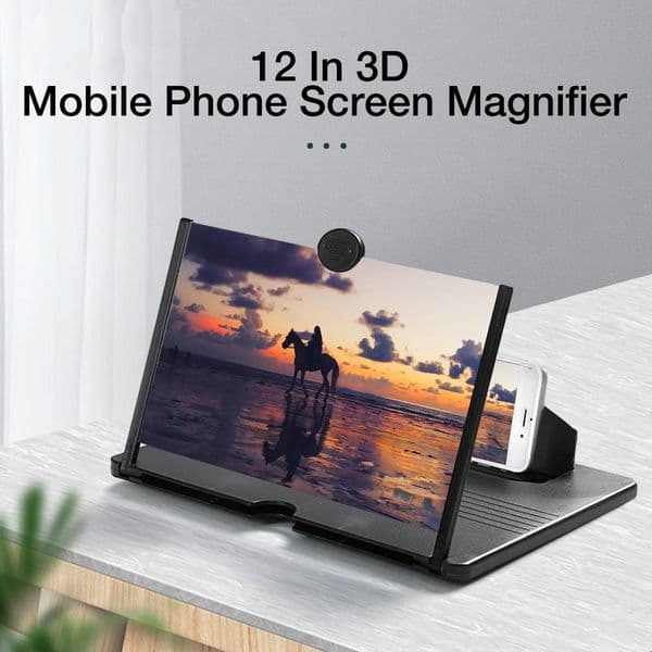 10 Inch 3D Mobile Phone Screen Magnifier HD Video Amplifier Stand Bracket With Movie Game Magnifying Foldable Phone Desk Holder