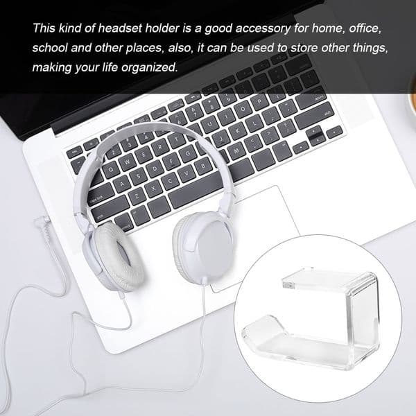 2/1pcs Headphone Stand Desktop Headset Holder Adhesive Gaming Headset Wall Mount Under Desk Hanger Hook For Earphone