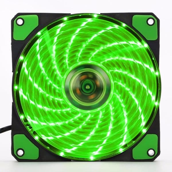 120mm Pc Computer Fan 15 Lights LED Cooler Cooling Fan Plastic 12V DC 4P 3P 120*120*25mm Easy Installed Colorful Computer Fan