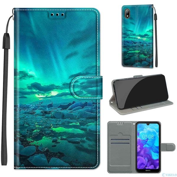 Ultra Thin Painted Leather Flip Phone Case For Huawei Honor 7A 8S 8A 8X 8 9 10 20 10X Lite 9X Pro Wallet Card Stand Book Cover