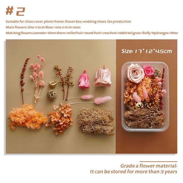 Preserved Eternal Floral DIY Crafts Natural Dried flowers Epoxy Resin Necklace Accessories Candle Making Wedding Gift Decoration