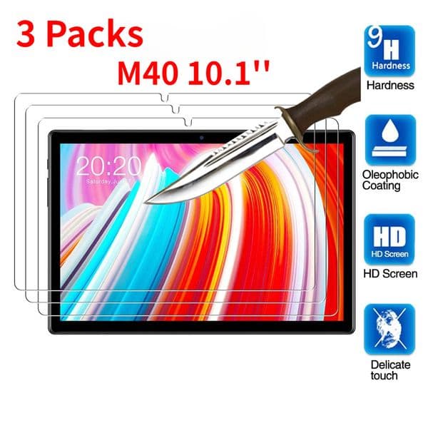3 Packs Tempered Glass for Teclast M40 10.1 inch Screen Protector Tablet Protective Film Anti-Scratch Tempered Glass