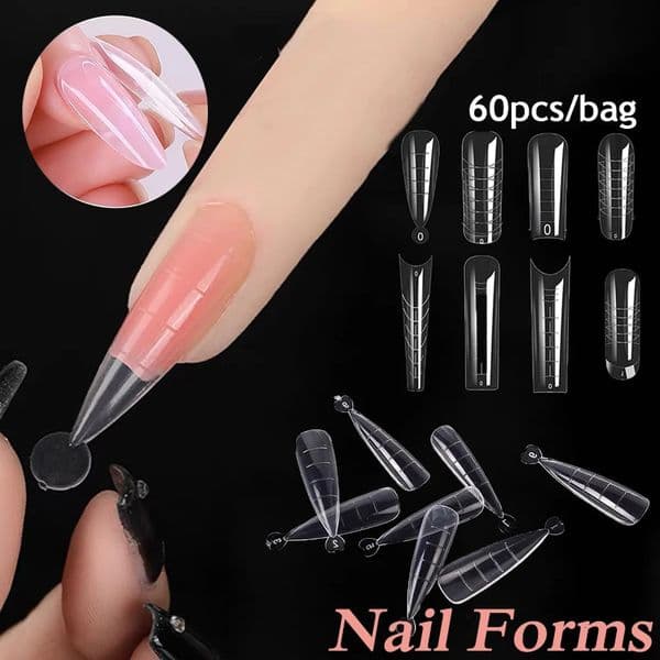 Clear Nail Extension Forms Top Molds For Nails Quick Building Mold Dual Forms Full Cover Nail Tips Manicure Art Accessories 240625