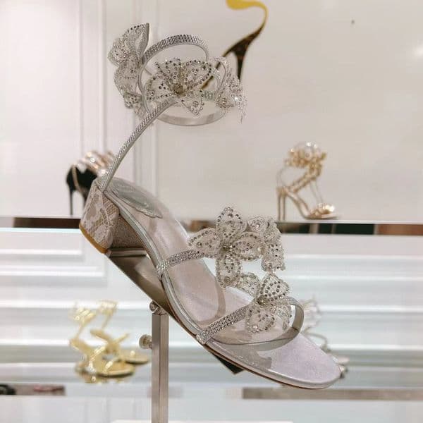 Heels Womens Red Bottoms Sandals - Back Strap Leather Sole Party Wedding Shoes with Bag