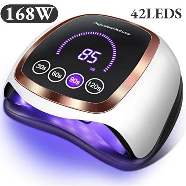 168W 42LEDs Nail Drying Lamp For Manicure Professional Led UV Drying Lamp With Auto Sensor Smart Nail Salon Equipment Tools 240626