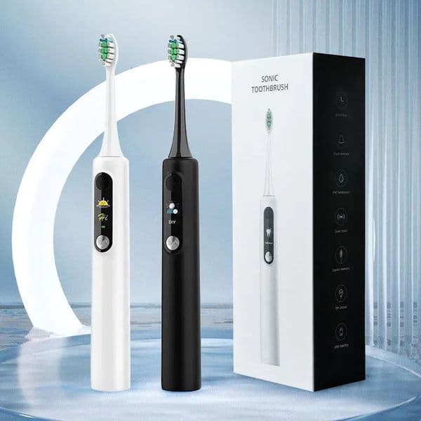 Intelligent Magnetic Suspension Ultrasonic Electric Toothbrush Rechargeable Soft Bristles Waterproof Screen / Visualization DIY 240627