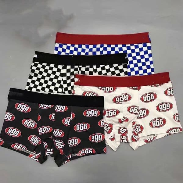 New Fashion Men's Swimwear Sports Trend Underwear Pure Cotton Embroidery Boxers