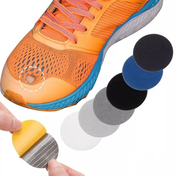 4pcs DIY Mesh Shoe Vamp Hole Repair Patch Allowance Sticker Self-adhesive Patch Sneakers Heel Protector for Foot Care Pad