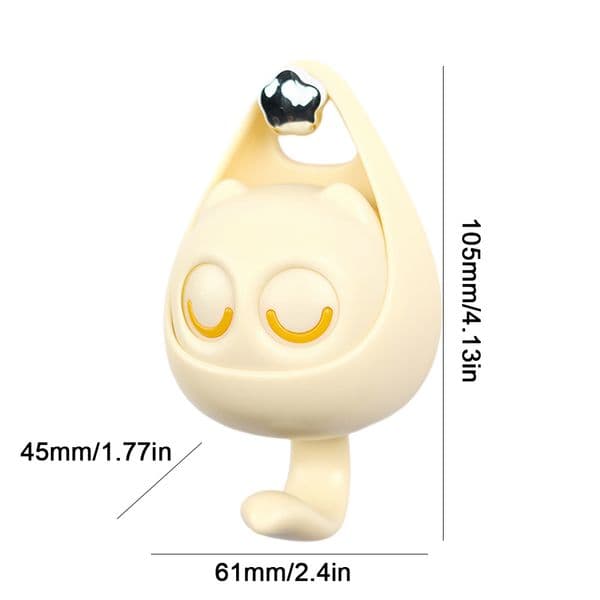 Blinking Cat Hanger Rack Free Punching Cute Hidden Hooks Multi-functional Clothes Hat Scarf Key Holders for Bathroom and Bedroom