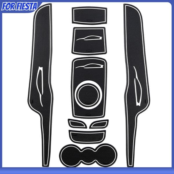 Silicone Car Door Groove Mat Anti Slip Door Mats for Ford Fiesta MK7 2009 2010 2011 2012 2013 2014 2015 Accessories