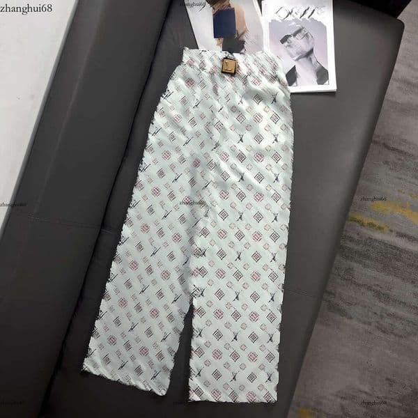 24ss designer women pants brand womens clothing summer trousers fashion letter printing logo ladies Wide leg pants girl Leggings Jun 25