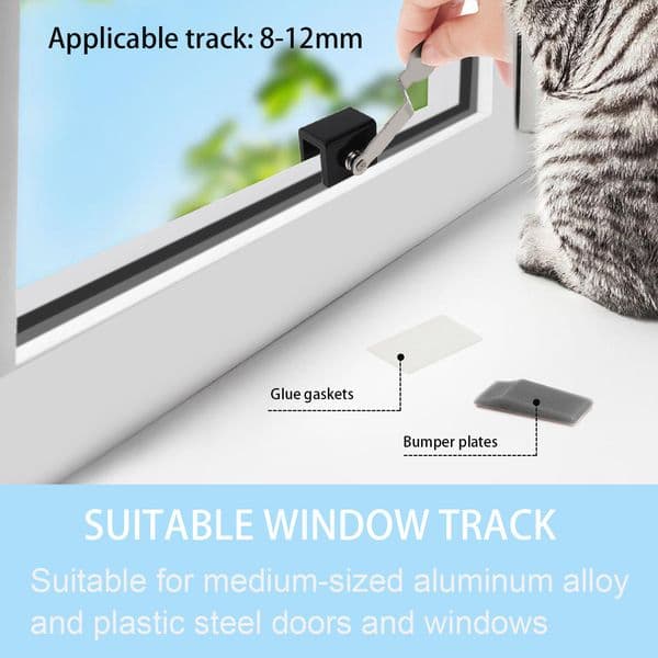 Sliding Security Window Lock Latch with Key Aluminum Alloy Adjustable Sliding Window Door Lock for Home Office Security Lock
