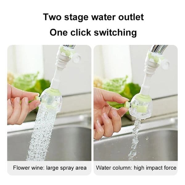 1pc Water Purifier Faucet Filter - Water-Saving Device with Adjustable Splash-Proof Nozzle for Kitchen and Bathroom