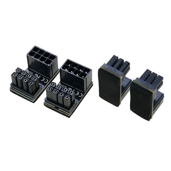 1PCS ATX 8pin Female 180 Degree Angled to 8 Pin Male Power Adapter for Desktops Graphics Video Card GPU Power Steering Connector