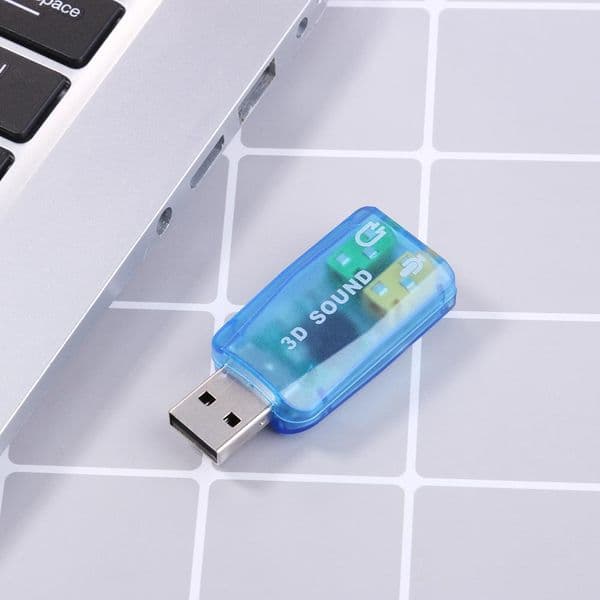 Mini External USB To 3.5mm Mic Headphone USB Sound Card 3D Audio Headset Microphone Adapter for PC Desktop Laptop Adapter