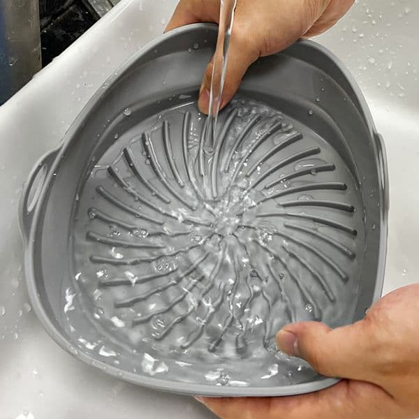 Foldable Air Fryers Oven Baking Tray Fried Chicken Basket Mat AirFryer Silicone Pot Round Replacemen Grill Pan Kitchen Tools