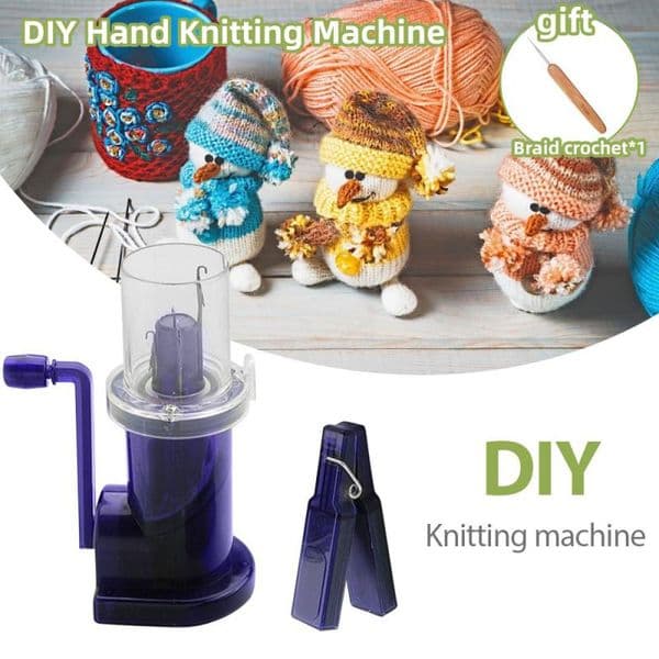 DIY Hand Knitting Machine Embellish Knitting Machine Loom Plastic Spool Knitter Wool Winder Craft Bracelet Weave Tool Home