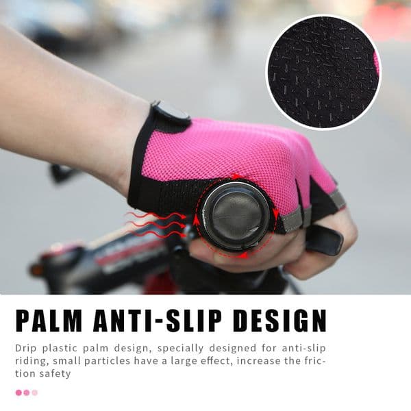 Cycling Anti-Slip Men Women Half Finger Gloves Breathable Mesh Sports Glove