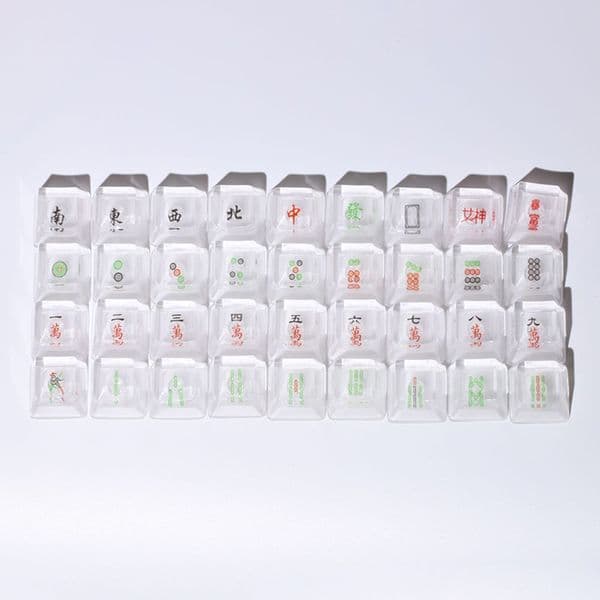 Transparent game manual personalized mahjong key cap OEM height cross shaft mechanical keyboard special resin key cap