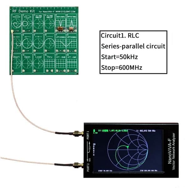 NanoVNA-F Vector Network Analyzer Test Board 50Khz-1000Mhz Antenna Analyzer Network Cable Tester RF Demo Kit