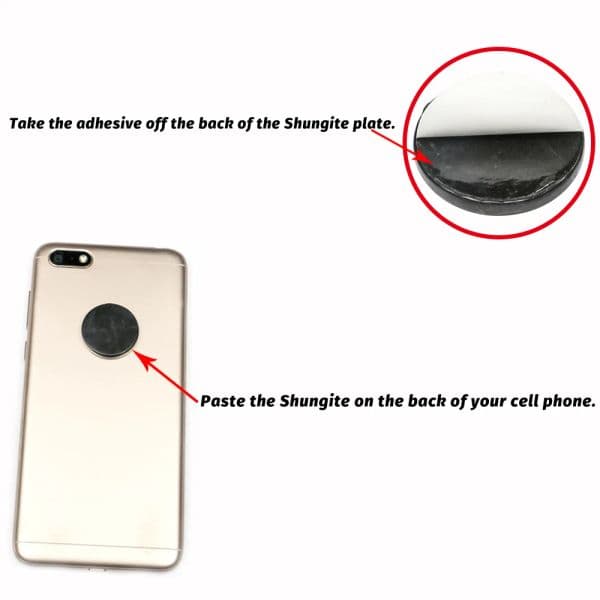 Mineraali 2/3PCS Shungite Phone Stickers Natural Black Square Round Mini Shungite Plates Stones Enhances Energy Healing Crystals