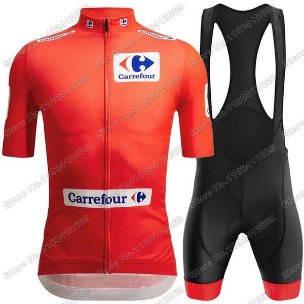 2023 Spain Tour Cycling jersey Set Red Green Blue Polka dots White Cycling Clothing Men Road Bike Shirts Suit Bicycle Bib Shorts