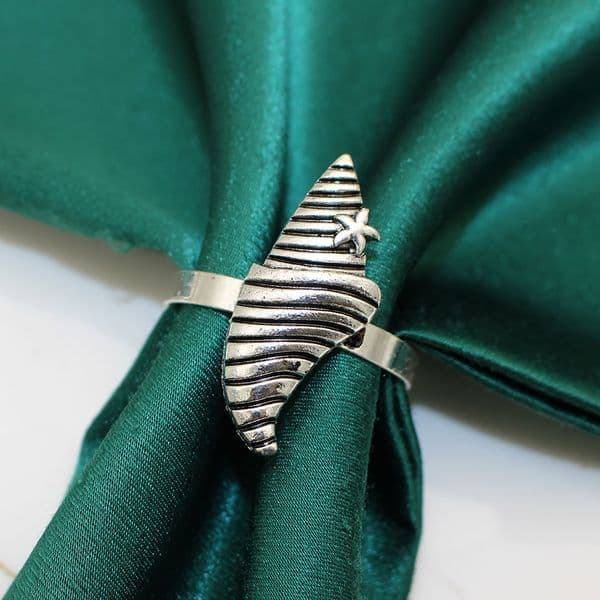 4Pcs Ocean Series Napkin Rings Metal Starfish Lobster Shell Turtle Octopus Seahorse Napkin Buckle for Wedding Party Table Decor