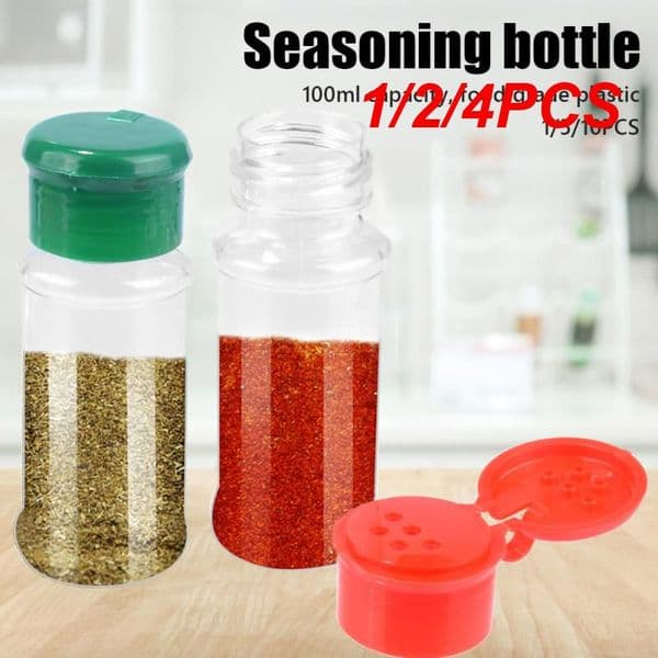 1/2/4PCS Spice Jars Set 5/Jars for Spices Salt and Pepper Shaker Seasoning Jar Spice Organizer Plastic Barbecue Condiment