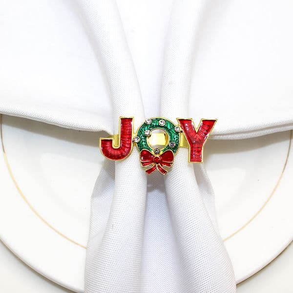 1PCS Christmas Napkin Ring Holders Xmas Crutches Wreath Bell Flower Napkin Ring for Wedding Party Hotel Home Table Decoration