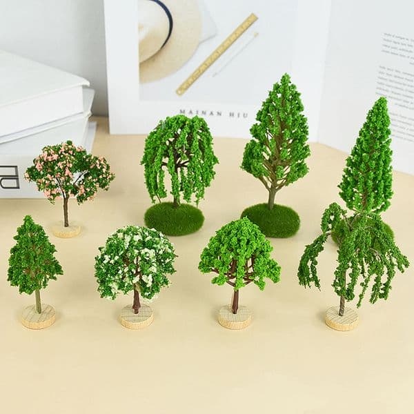 1Pc Mini Artificial Tree Miniatures Micro Landscape Accessories Home Garden Fake Model Scenery Trees Decoration