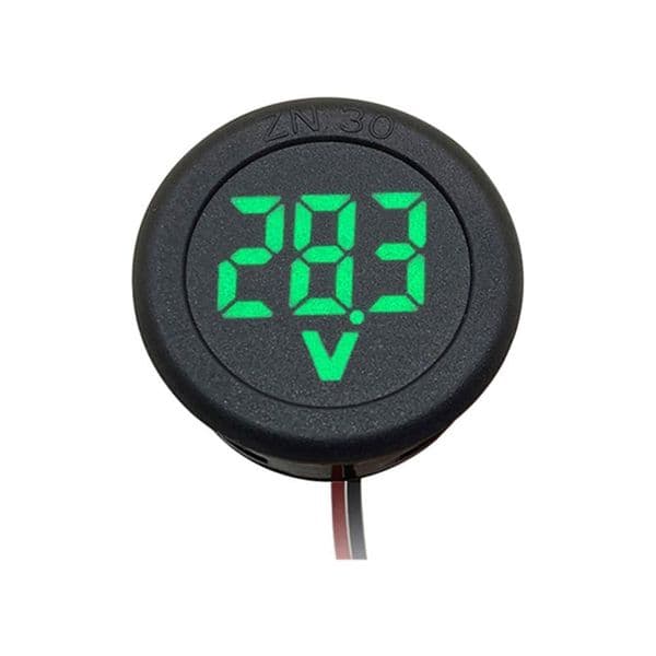 DC 5-100V LED Digital Display Round Digital Voltmeter Pane Tester DC Meter Monitor Tester Voltage Current Voltmeter Car Two K1U0
