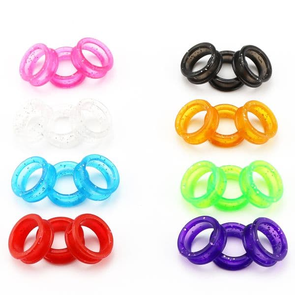 Large Hair Scissors Pet Scissors Colorful Silicone Shiny Finger Circle Multicolor Optional