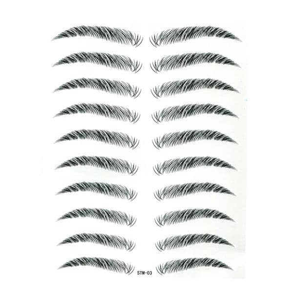 (9-1) 3D Fake Eyebrow Bionic Tattoo Sticker Waterproof Temporary Tattoo Sticker Sleeve Tatoo Tatuajes Eye Brow Henna Tattoo