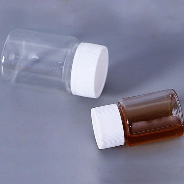 5PCS 15ml/20ml/30ml/100ml Plastic PET Clear Empty Seal Bottles Solid Powder Medicine Pill Vial Containers Reagent Packing Bottle
