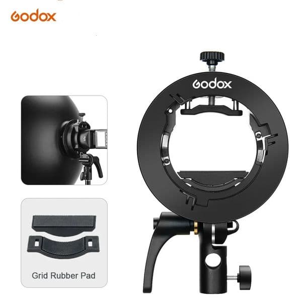 Godox S2 Bowens Mount Flash S-bracket is suitable for Godox V1 V860II AD200 AD400PRO Speedlite Flash Snoot soft box 240925