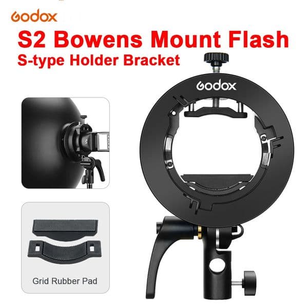 Bowens mounting flash bracket for Godox V1 V860II AD200 AD400PRO TT685 Speedlite Flash Snoot Softbox 240925
