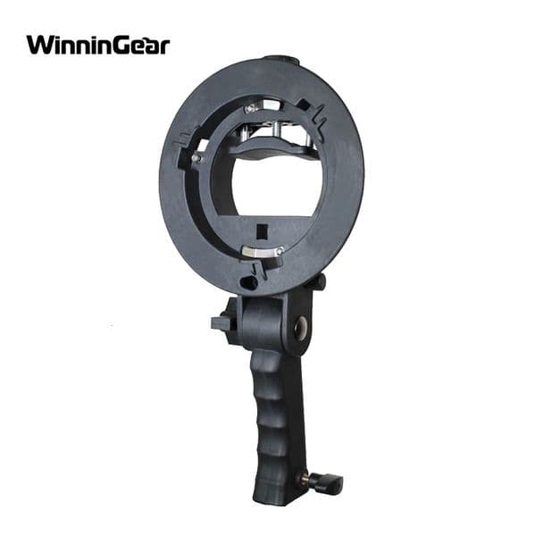 Handheld S-shaped bracket with bow used for Speedlite Flash soft box punching and umbrella 240925