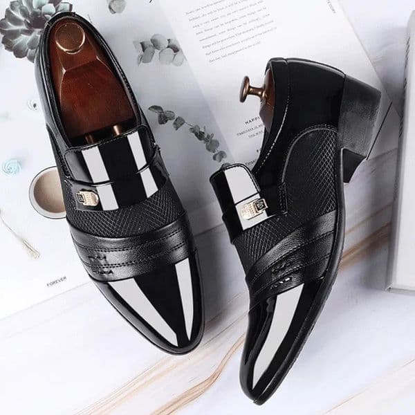 Mens shoes slip onto mens Oxford fashion business dress mens shoes classic leather mens shoes 240930