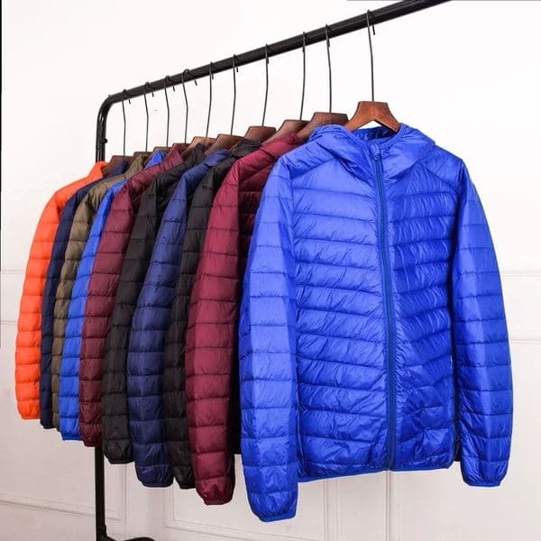 Mens inflatable jacket autumn spring ultra light packaging down jacket waterproof windproof and breathable jacket 240930