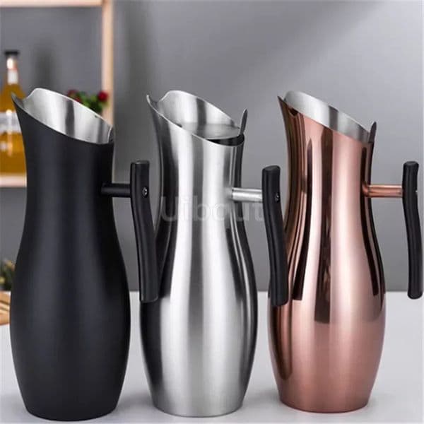 304 stainless steel can cold drink boiling water cup golden curling iron chilled water kettle beer JAR bar juice red wine dispenser 240929